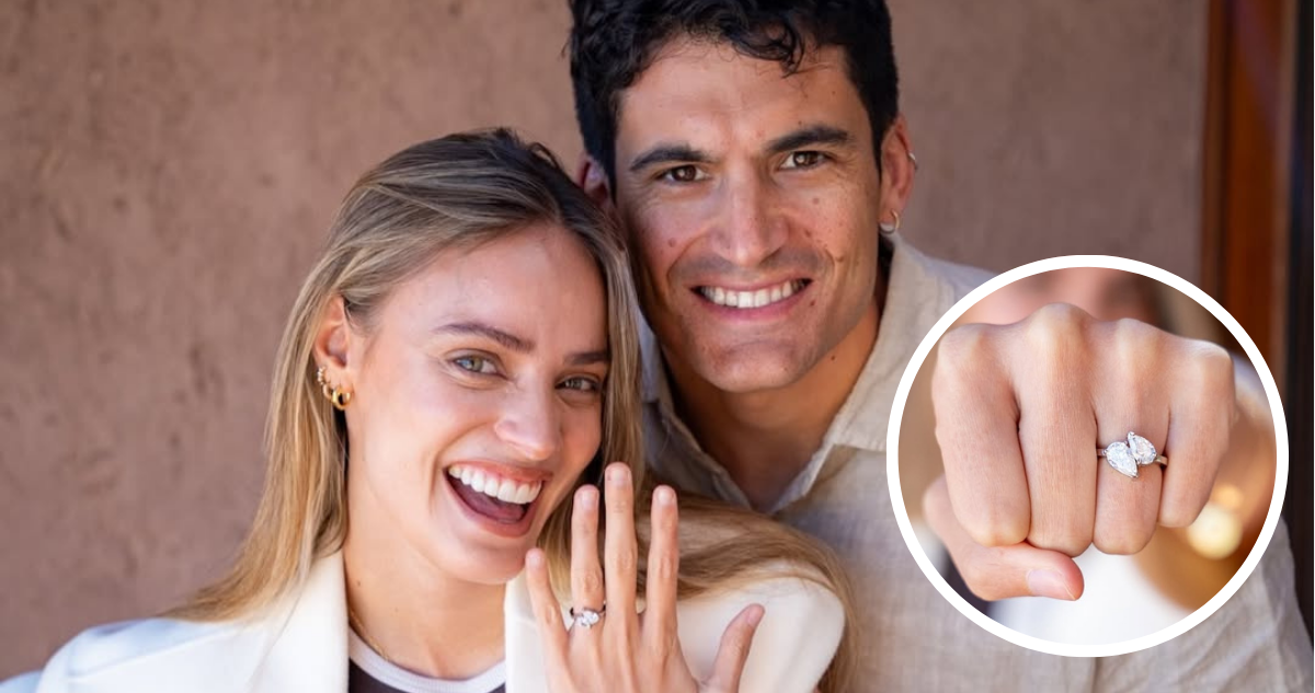 Trinidad de la Noi junto a su novio, Esteban Grimalt