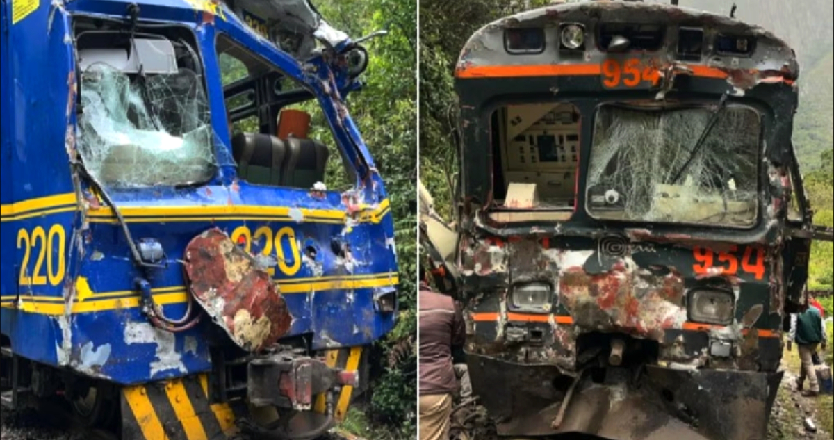 Un muerto y treintena de heridos deja colisión frontal de trenes en vía a Machu Picchu