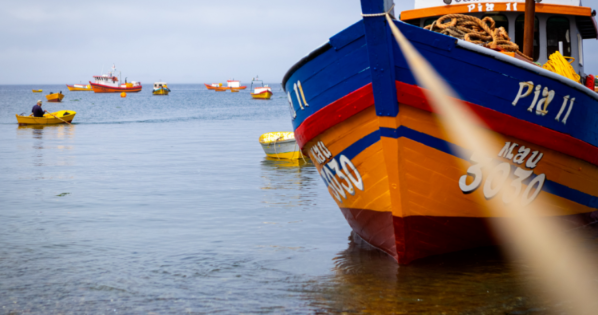 Bote en borde costero