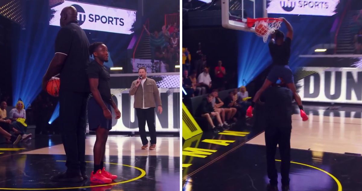 Jugador de 1,62 metros saltó por encima de Shaquille O’Neal para una volcada “imposible”.