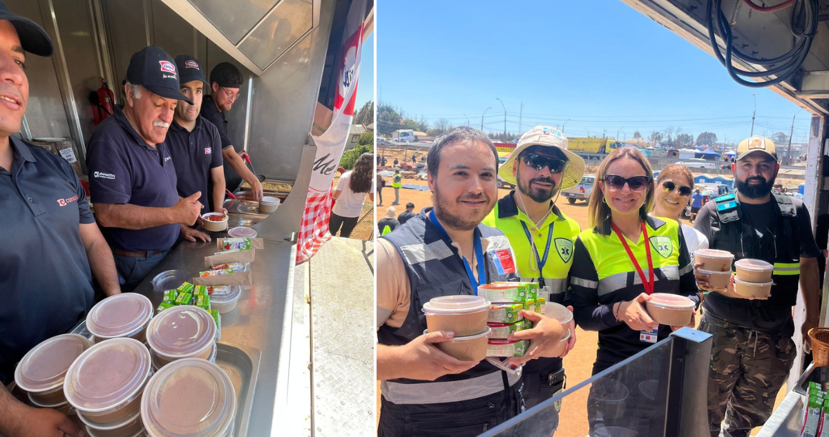 Carozzi entrega almuerzos a damnificados y alimento para mascotas afectadas por incendios en Bío Bío