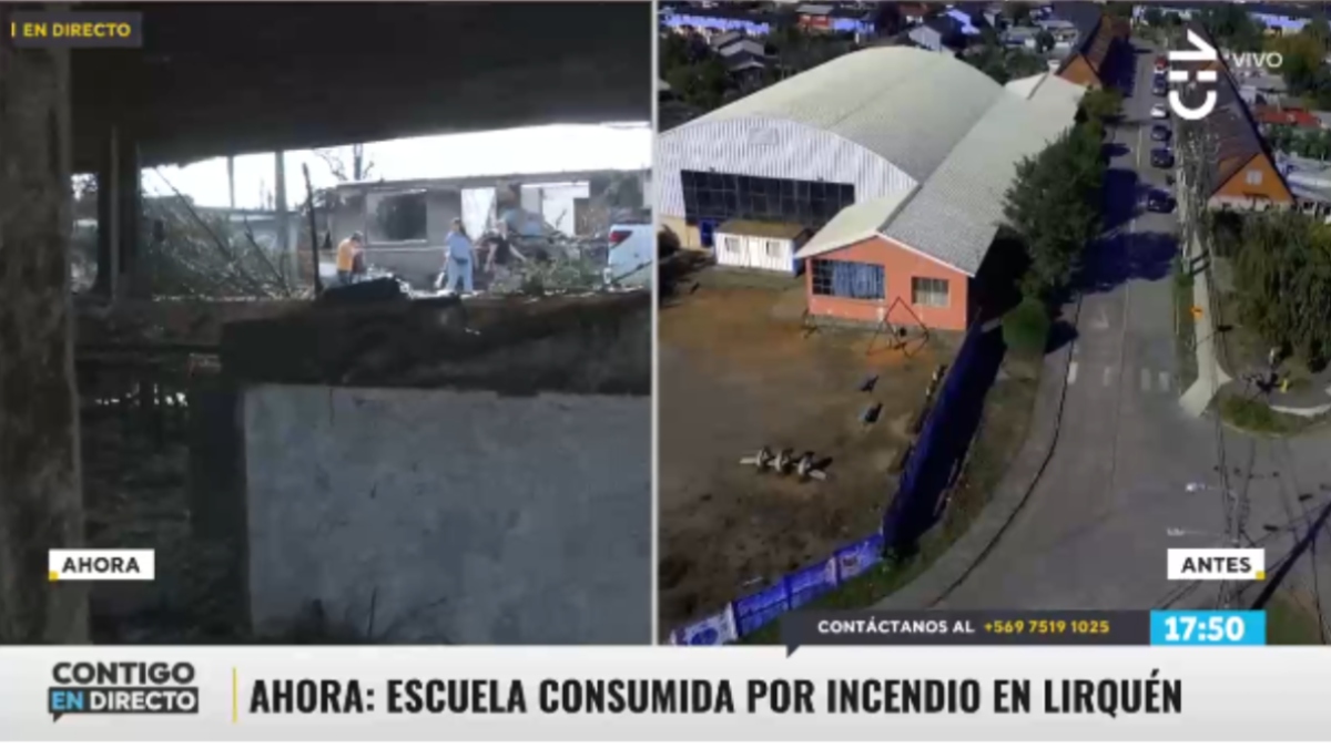 Impactantes imágenes de destrucción total de la Escuela Vipla F584 de Lirquén: "Todo destruido"