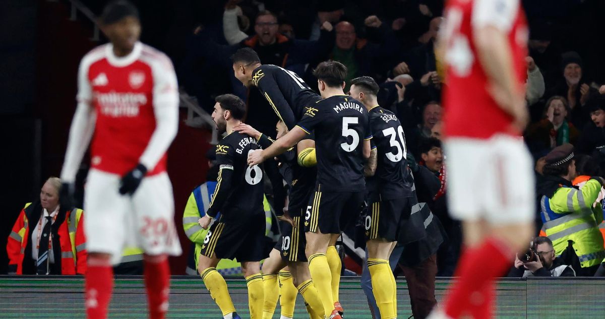 Manchester United amargó al Arsenal: le quitó el invicto en Emirates en Premier League