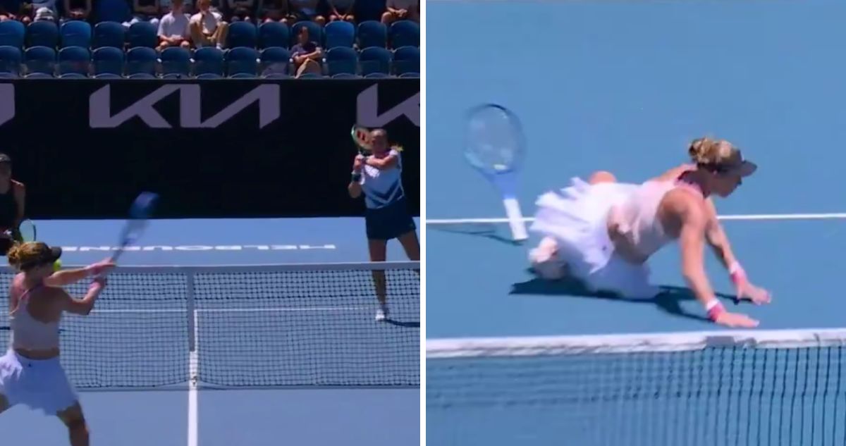 Jelena Ostapenko ‘noqueó’ a rival con un pelotazo al rostro.