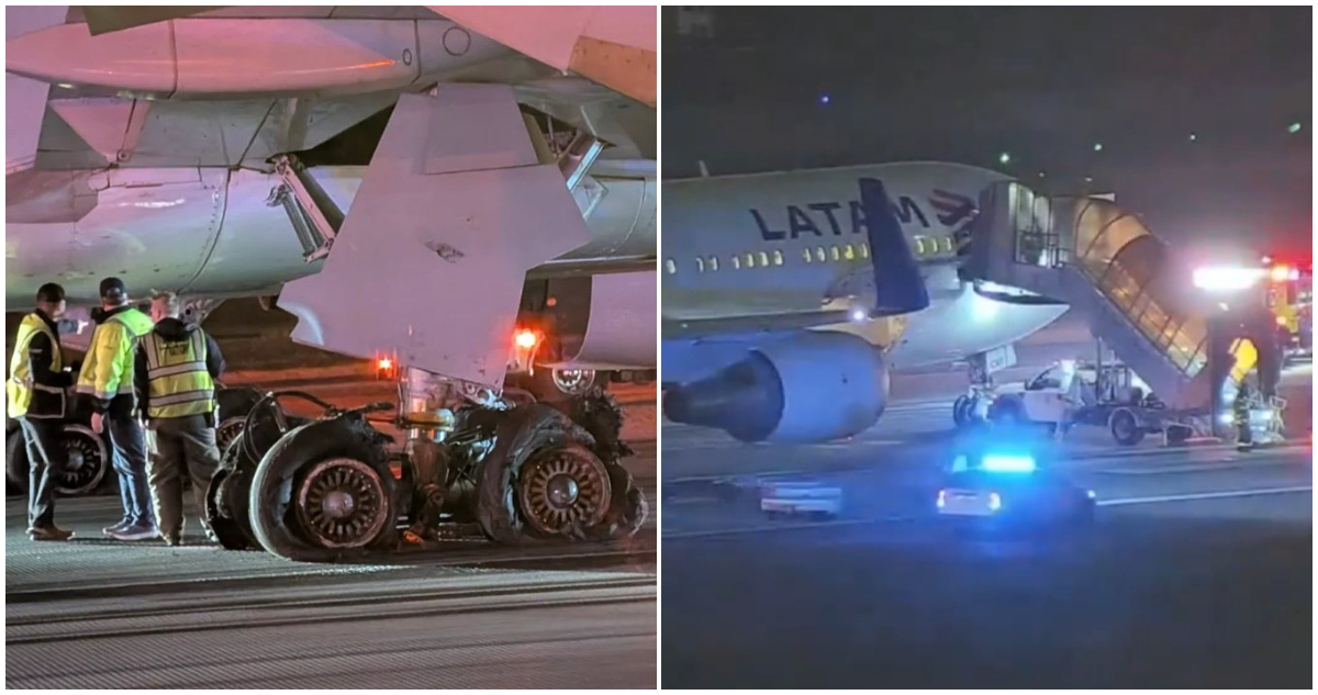 Estallan las llantas de un avión de LATAM durante su aterrizaje en aeropuerto de Atlanta, EEUU