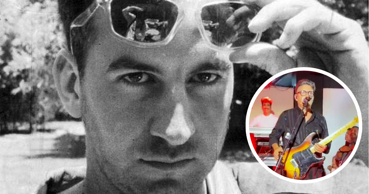 Andrés Bobe y en miniatura Luciano Rojas