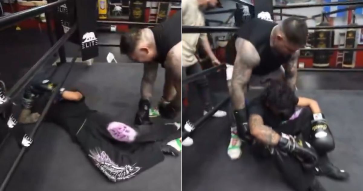 Andy Ruiz y su golpe que noqueó a youtuber en un sparring