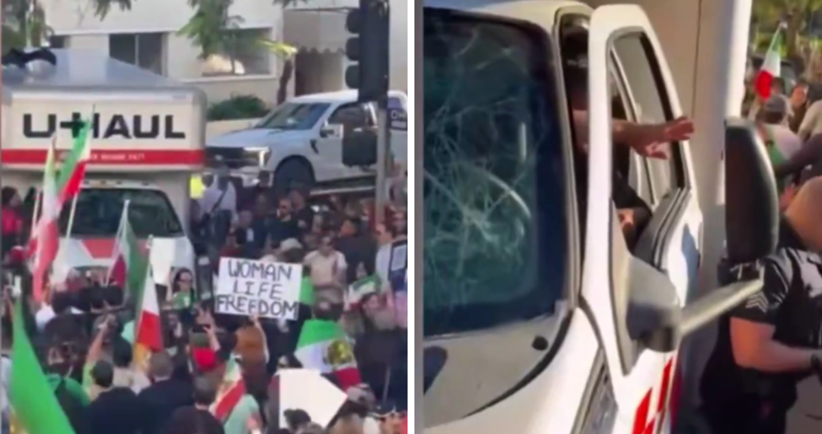 Camión embiste a manifestantes que protestaban contra el régimen iraní en Estados Unidos