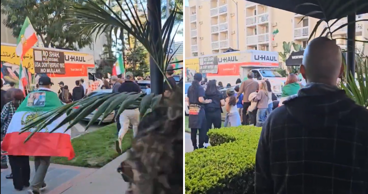 Camión embistió a manifestantes durante una protesta en Westwood, EEUU, contra el gobierno iraní