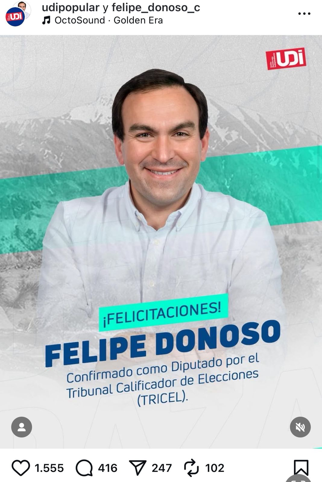 Captura de pantalla de Instagram de la UDI