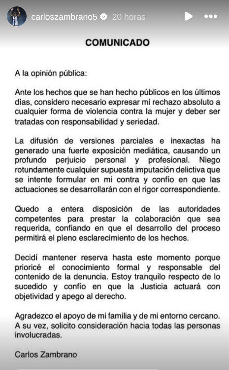 Instagram - Carlos Zambrano