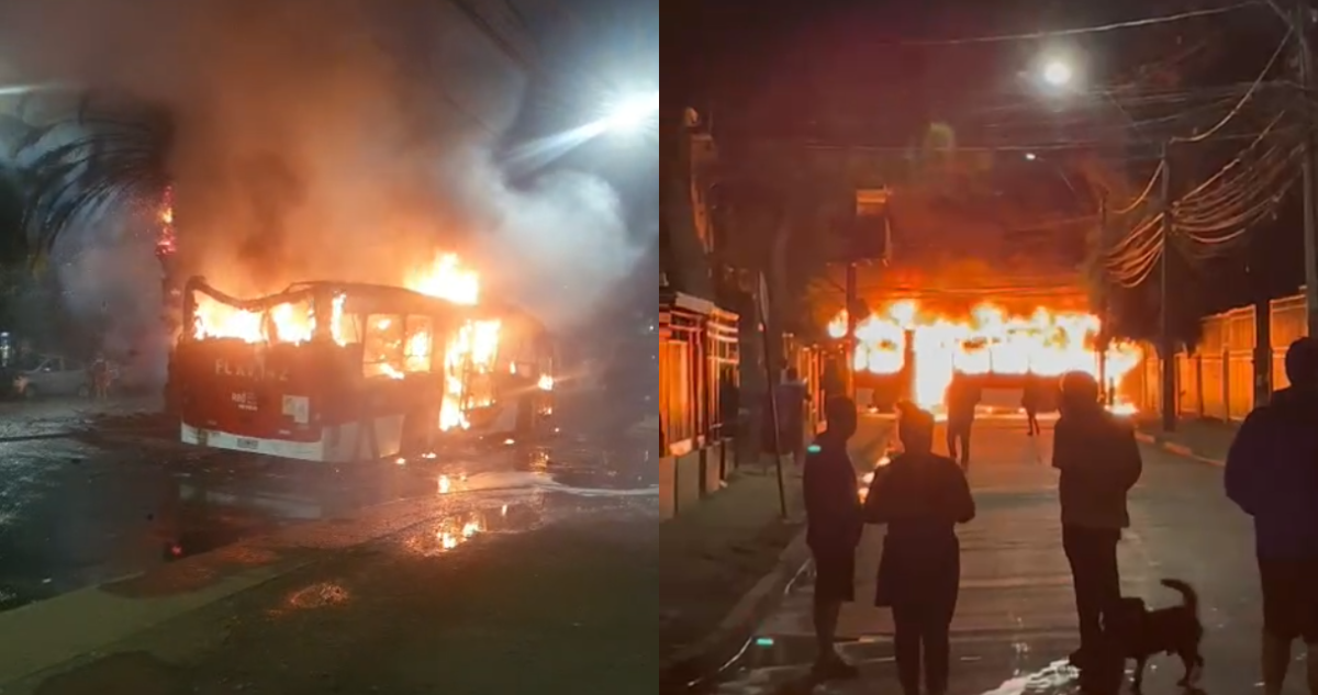 VIDEOS | Sujetos queman dos buses en Pudahuel: reportan enfrentamientos con Carabineros