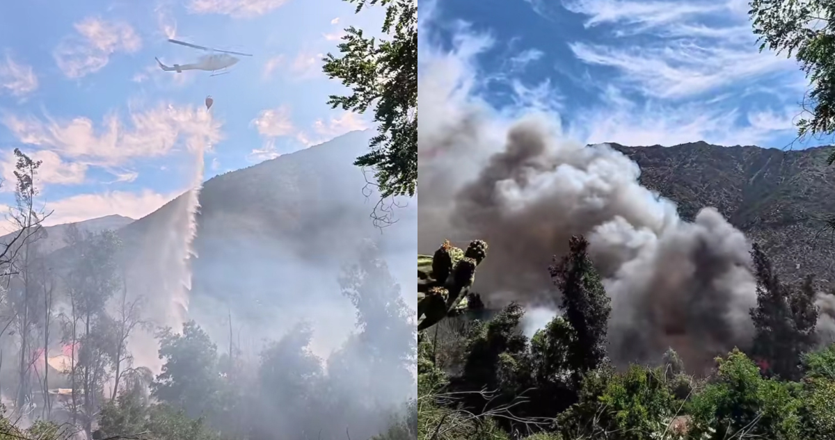 Reportan al menos 7 casas afectadas: Alerta Roja para San José de Maipo por incendio forestal