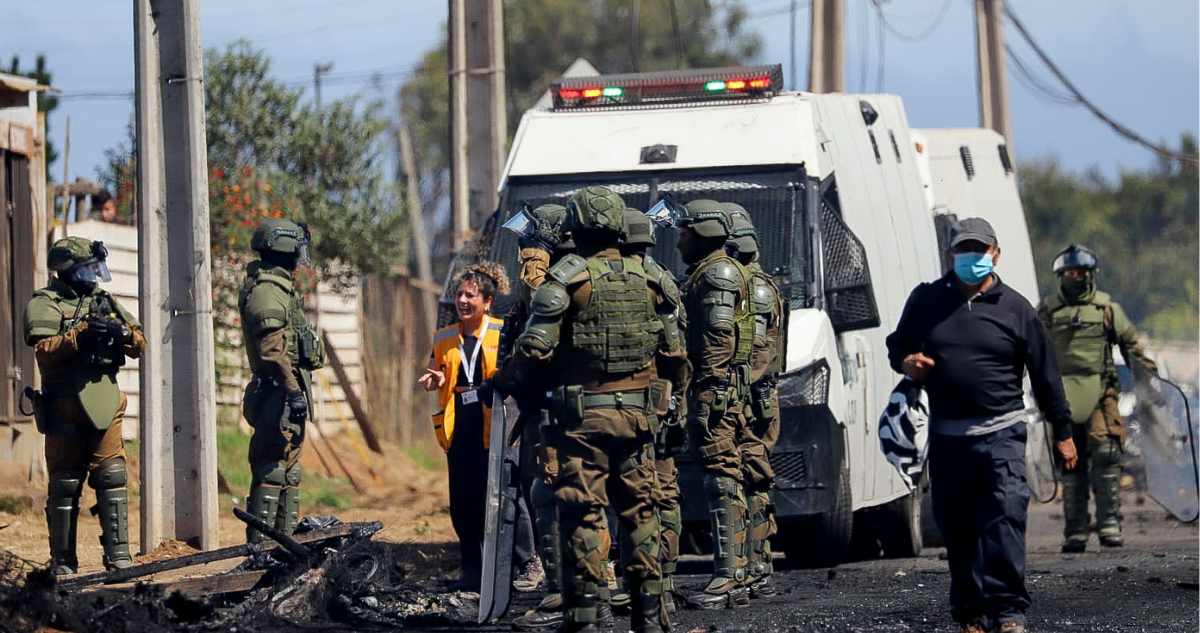Carabinero es herido a bala durante desalojo de la megatoma de San Antonio