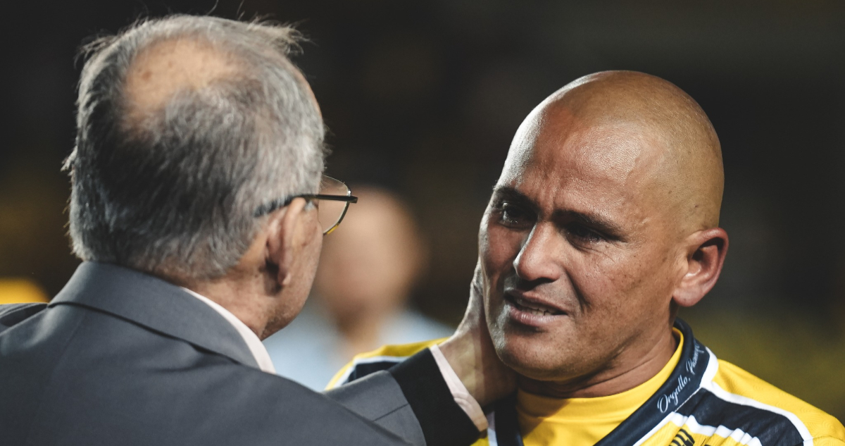 César Villegas y Humberto Suazo en la despedida de Chupete en San Luis