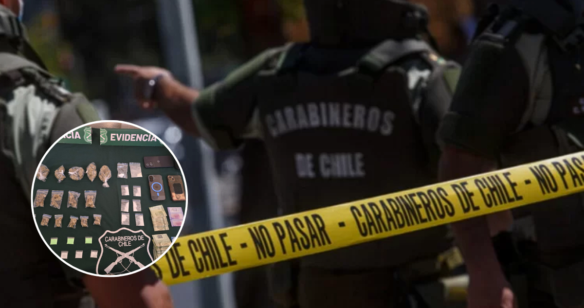 Arrojaron bolso con droga y dinero a un canal: tres detenidos tras fiscalización vehicular en La Reina