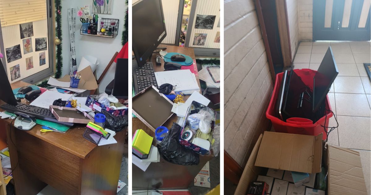 Coronel: delincuentes roban $3 millones en dinero y especies desde sede de gremios de educación