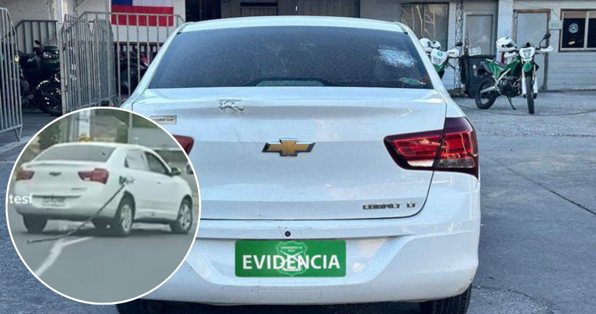 Hizo “perro muerto”: detienen a conductor que huyó con manguera de servicentro colgando en Concepción
