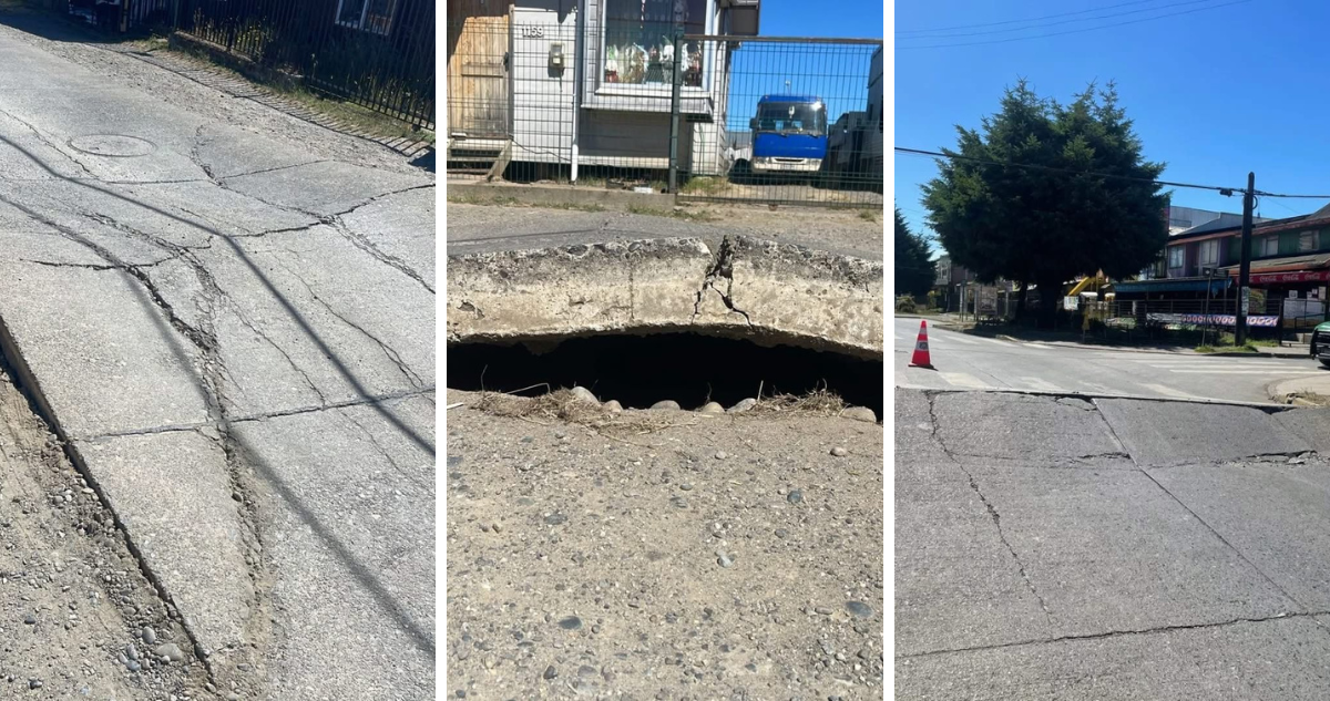 Ola de calor provoca roturas y levantamiento de pavimento en Castro y Dalcahue