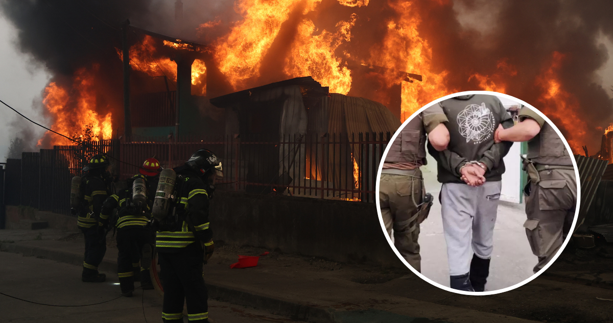 Confirman detención de un hombre por su presunta responsabilidad en megaincendio en Bío Bío