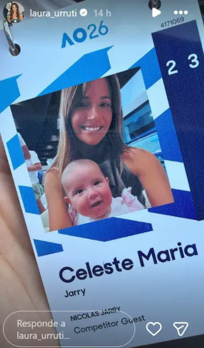 Credencial de la pequeña hija de Nicolás Jarry.