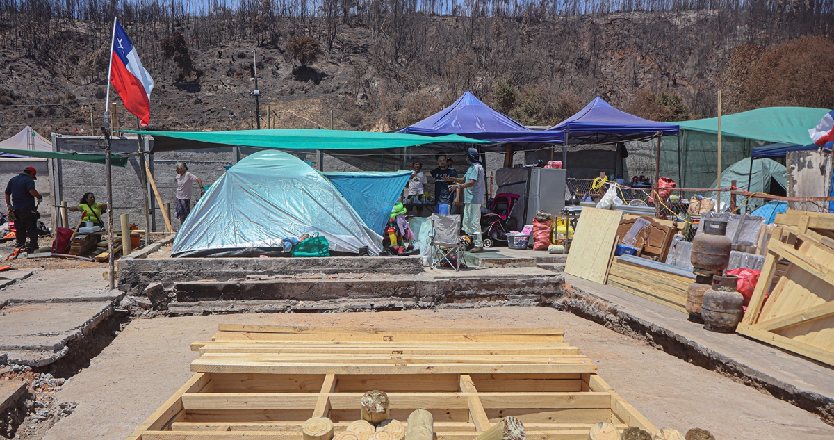 Damnificados de megaincendio en Bío Bío precipitaciones