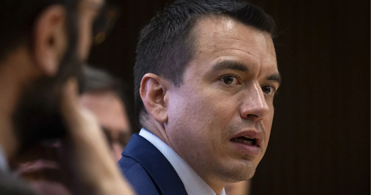 Imagen de archivo del presidente de Ecuador, Daniel Noboa