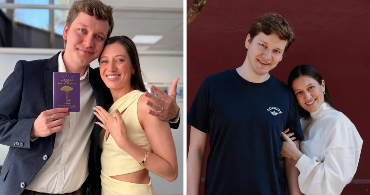 Dio el sí: Darynka Marcic contrajo matrimonio por el civil con Mariano Serce