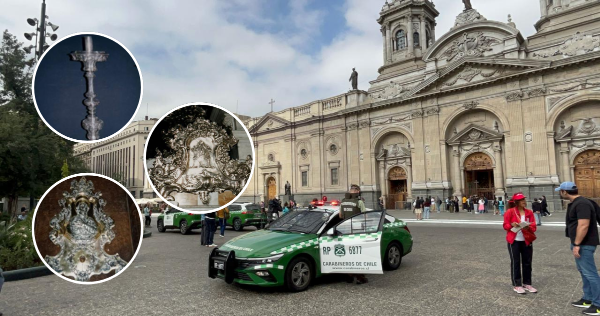 Denuncian robo en Catedral de Santiago: ladrones sustraen objetos patrimoniales datados en 1700
