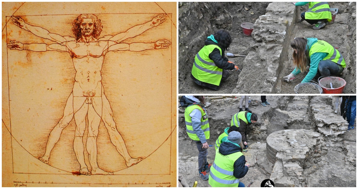 Descubren después de 500 años la mítica basílica que inspiró a Da Vinci y su “Hombre de Vitruvio”