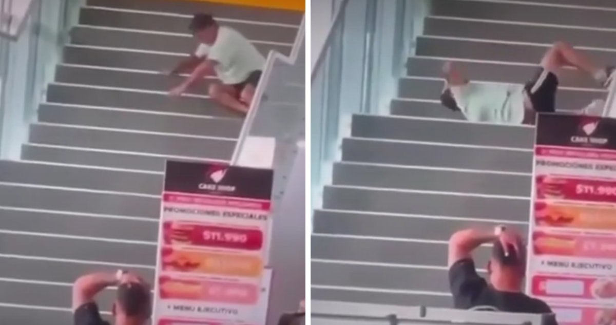 Digno de un Óscar: sujeto ebrio protagoniza sobreactuada caída en Aeropuerto de Antofagasta