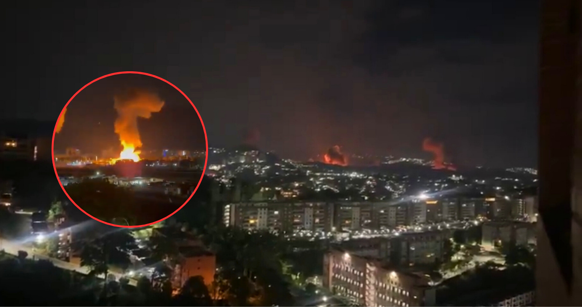 Explosiones en Caracas y aviones militares sobrevuelan Venezuela en medio de tensiones con EEUU