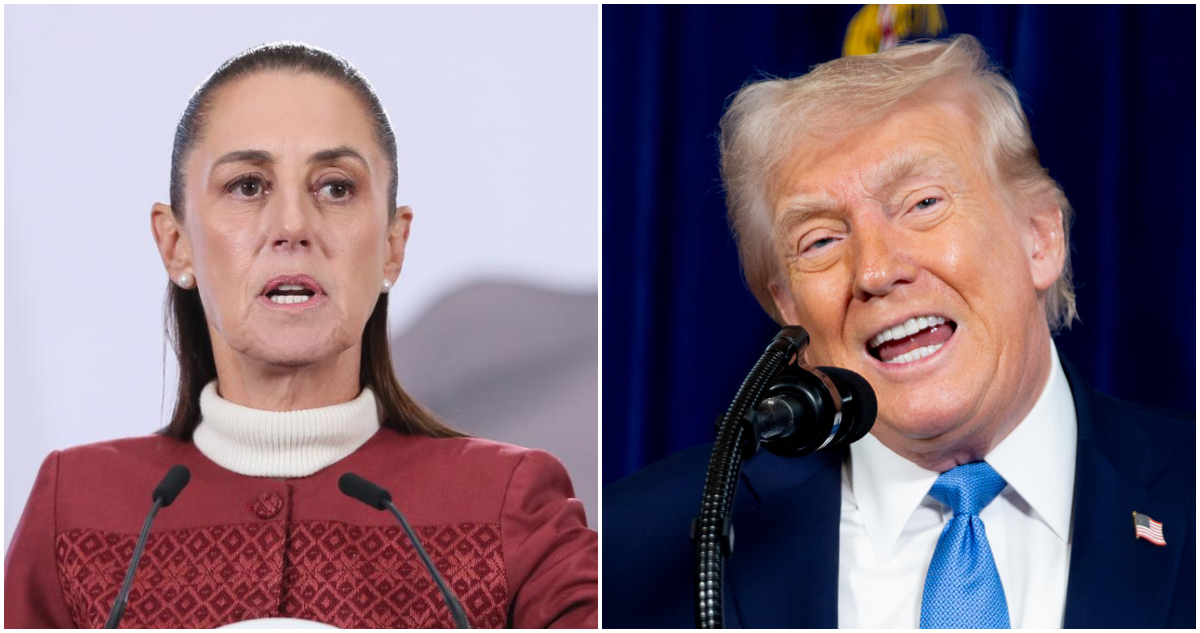 La presidenta mexicana, Claudia Sheinbaum, y su homólogo estadounidense, Donald Trump