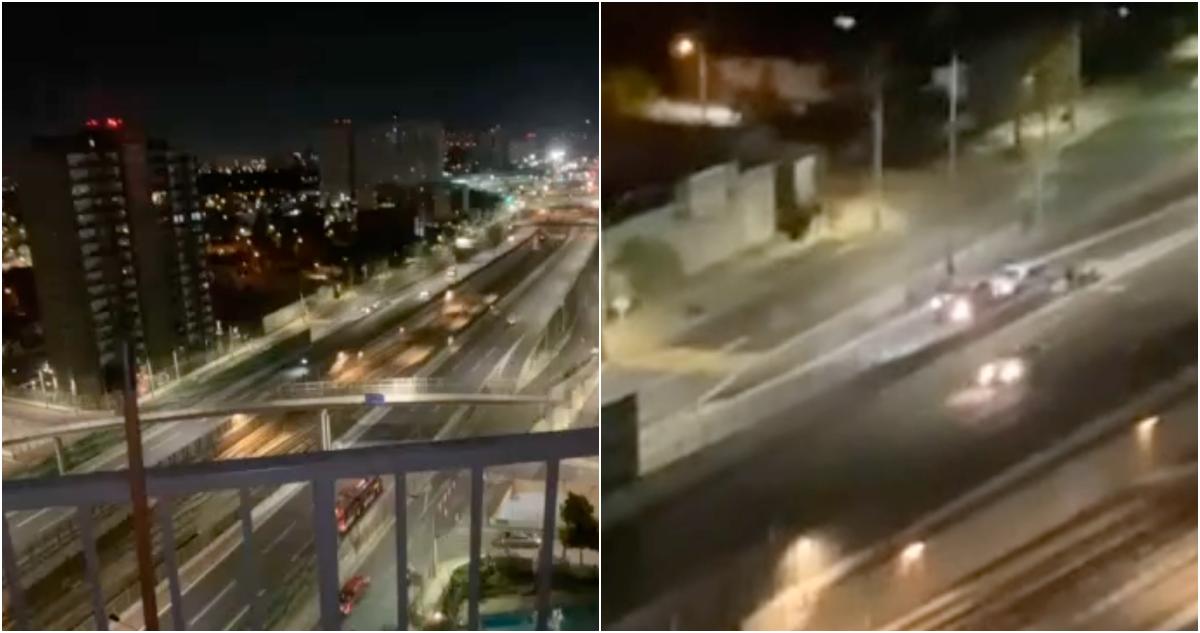 Mujer sufre encerrona en una de las salidas de la autopista Vespucio Sur en La Florida