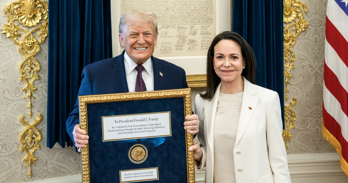 Entrega de Machado a Trump de medalla del Nobel de la Paz desata indignación en Noruega