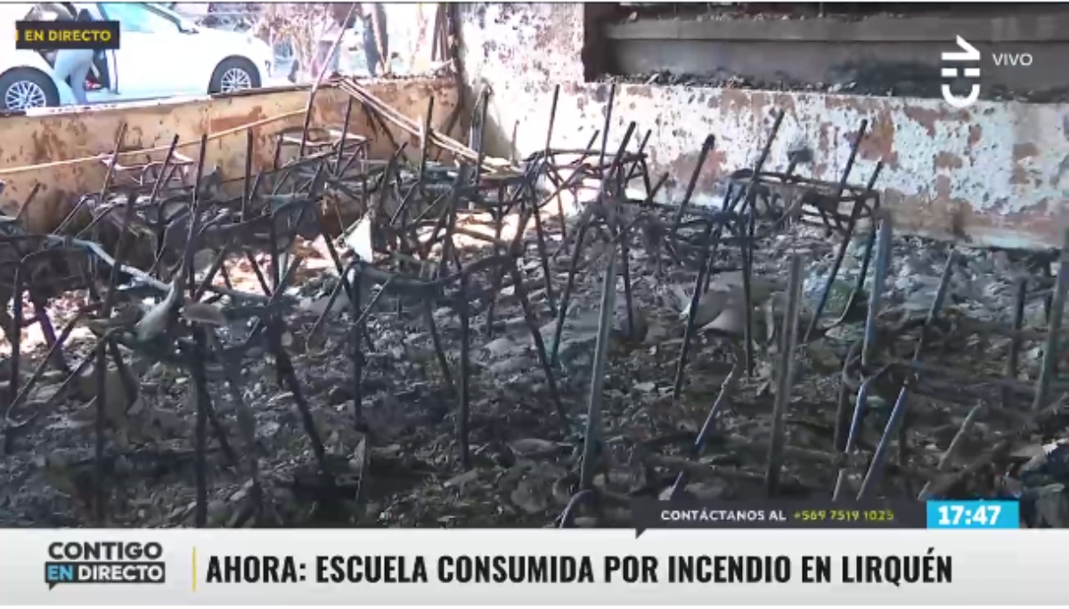 Impactantes imágenes de destrucción total de la Escuela Vipla F584 de Lirquén: "Todo destruido"