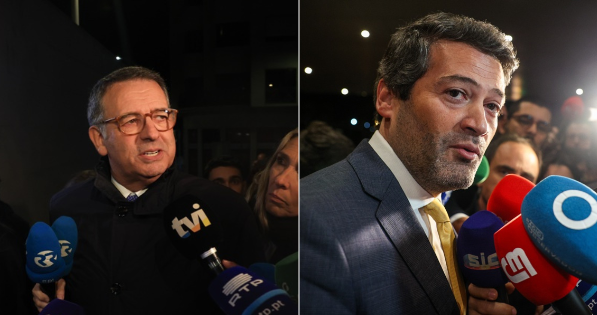 Antonio Jose Segura y Andre Ventura, candidatos presidenciales de Portugal.