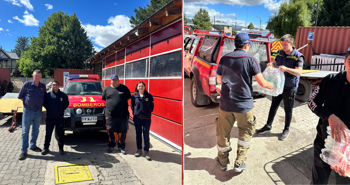 Bomberos de Futaleufú envían ayuda a sus pares argentinos por Incendios en Parque Los Alercer