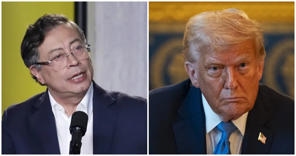Gustavo Petro y Donald Trump, presidentes de Colombia y EEUU, respectivamente