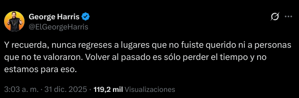 George Harris en X (Twitter)