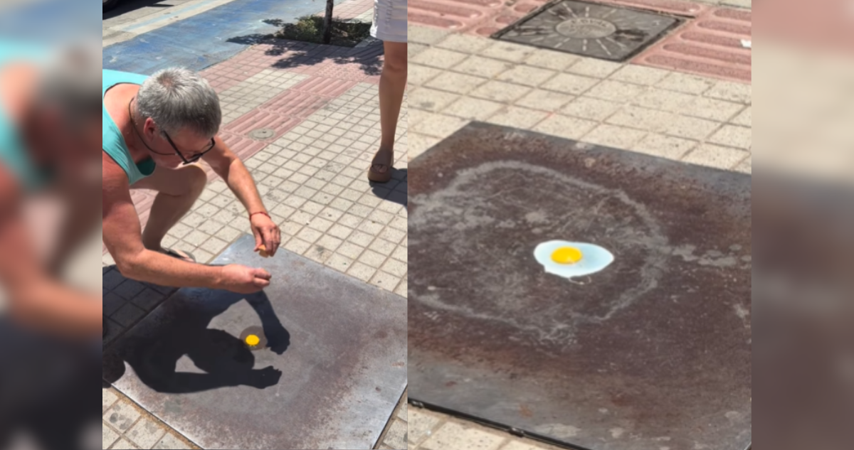 Vecinos de San Felipe fríen un huevo en plena vereda en medio de ola de calor