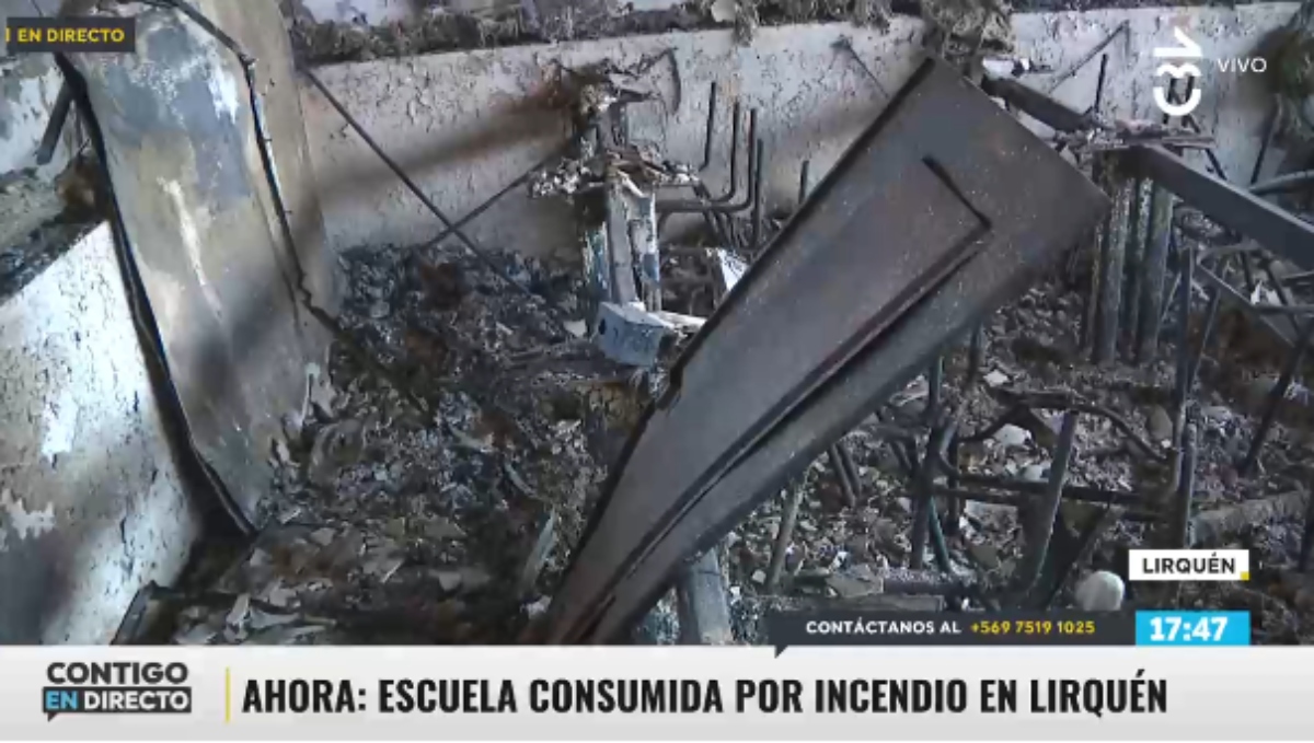 Impactantes imágenes de destrucción total de la Escuela Vipla F584 de Lirquén: "Todo destruido"