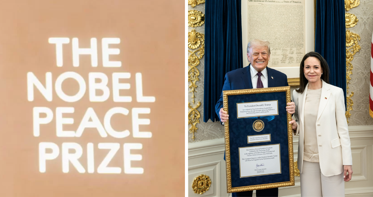 Instituto Nobel recuerda que el premio es instransferible tras entrega de Machado a Trump
