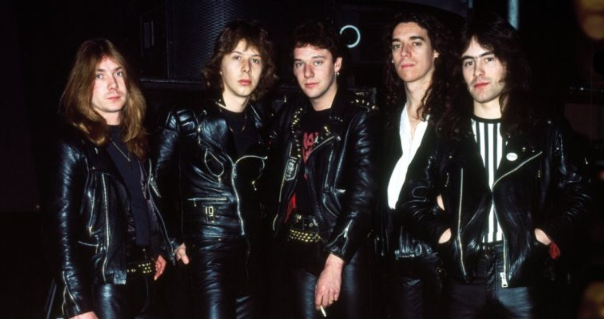 Dave Murray, Clive Burr, Paul Di’Anno, Dennis Stratton y Steve Harris, formación de Iron Maiden en 1980