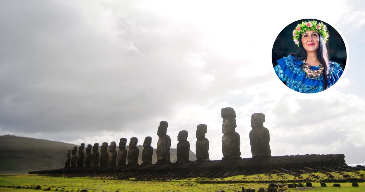 Rapa Nui y foto de embajadora Pakarati