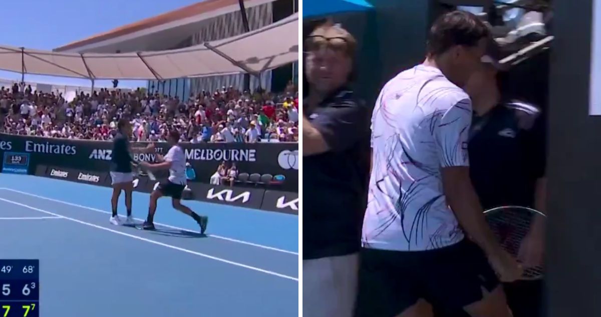 Luciano Darderi huyó al baño tras ganarle a Garin en Australian Open.