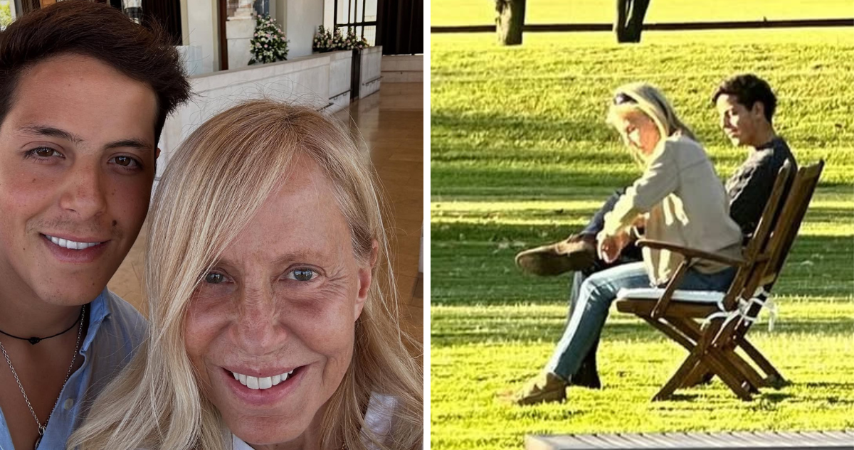 Máximo Bolocco junto a su madre y su abuela Rose Marie Fonck