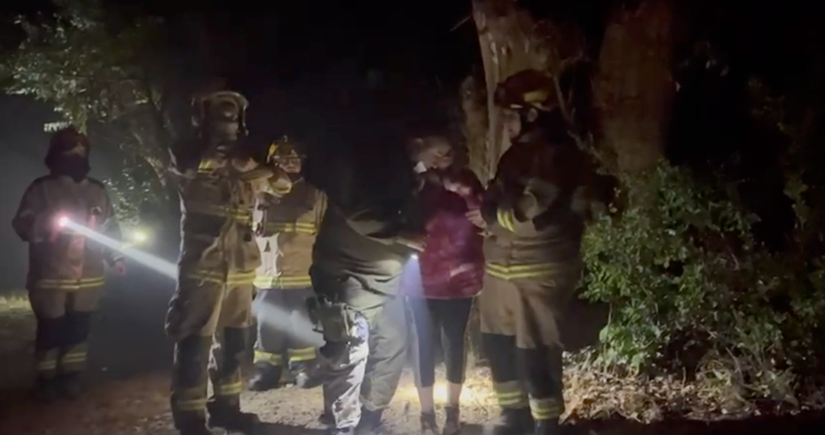 Rescatan a mujer de 79 años que se negaba a evacuar en Concepción: fuego está a 500 metros de su casa