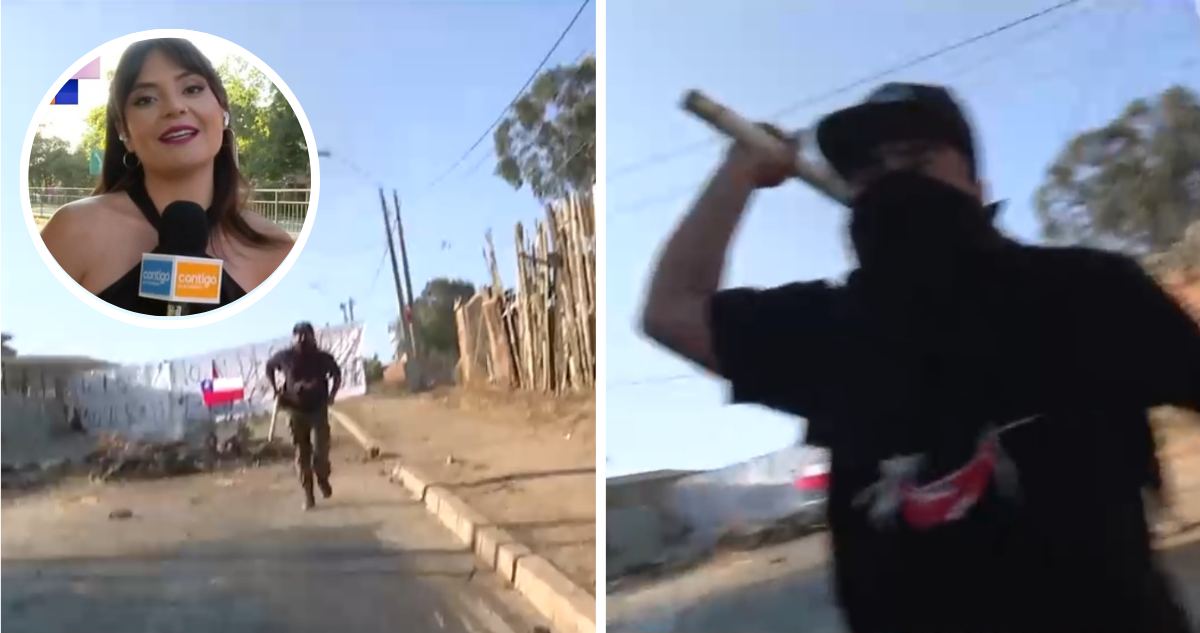 Daniela Muñoz amenazada por poblador de megatoma de San Antonio