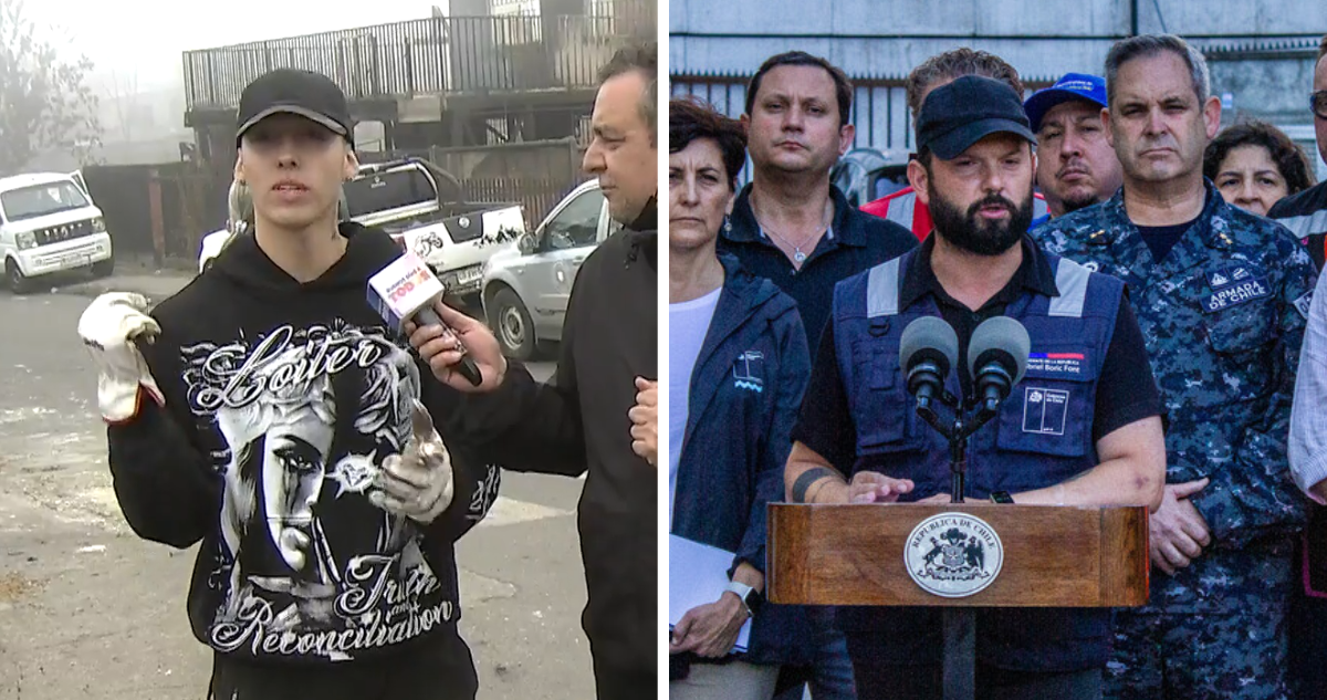 Pailita en Punta de Parra junto a fotografía del presidente Gabriel Boric